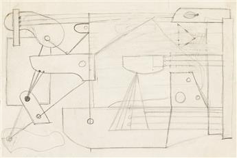 ESPHYR SLOBODKINA (1908 - 2002, RUSSIAN/AMERICAN) Abstraction, and Monochrome in Beige #1, (Pair).